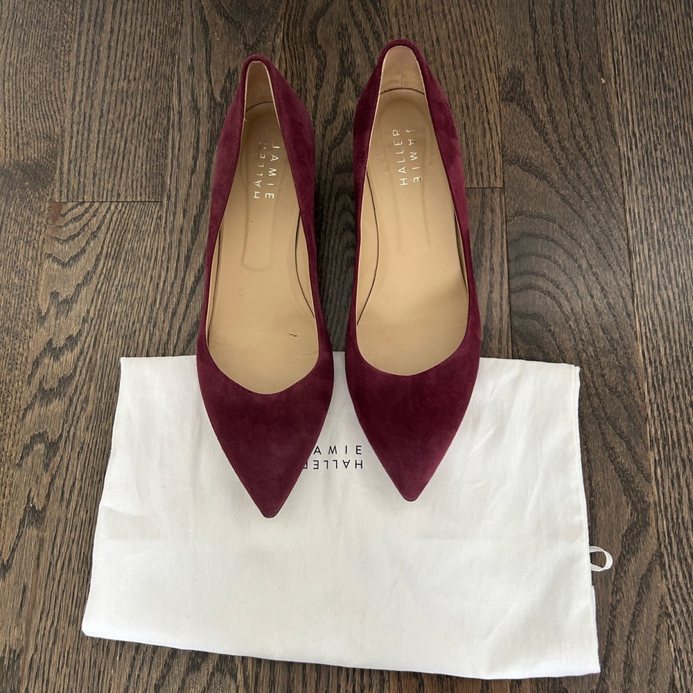 Jamie Haller Purple Suede Kitten Heels Size 39